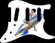Pin Up Girl Rockets Away WH - Vintera '60s Strat