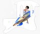 Pin Up Girl Rockets Away WH