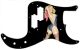 Pin Up Girl Rose & Ribbon BK