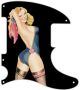 Pin Up Girl Rose & Ribbon BK