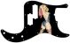Pin Up Girl Rose & Ribbon BK