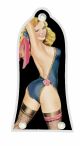 Pin Up Girl Rose & Ribbon BK