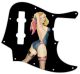 Pin Up Girl Rose & Ribbon BK