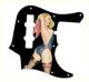Pin Up Girl Rose & Ribbon BK