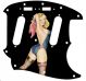 Pin Up Girl Rose & Ribbon BK