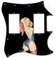 Pin Up Girl Rose & Ribbon BK