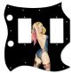 Pin Up Girl Rose & Ribbon BK