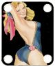 Pin Up Girl Rose & Ribbon BK