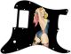 Pin Up Girl Rose & Ribbon BK