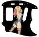 Pin Up Girl Rose & Ribbon BK