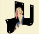 Pin Up Girl Rose & Ribbon BK