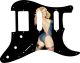 Pin Up Girl Rose & Ribbon BK