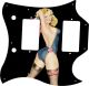 Pin Up Girl Rose & Ribbon BK