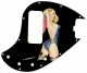 Pin Up Girl Rose & Ribbon BK