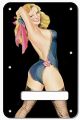 Pin Up Girl Rose & Ribbon BK