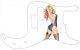 Pin Up Girl Rose & Ribbon WH