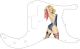 Pin Up Girl Rose & Ribbon WH