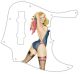 Pin Up Girl Rose & Ribbon WH