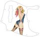 Pin Up Girl Rose & Ribbon WH