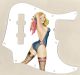 Pin Up Girl Rose & Ribbon WH