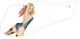 Pin Up Girl Rose & Ribbon WH