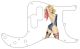 Pin Up Girl Rose & Ribbon WH