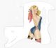 Pin Up Girl Rose & Ribbon WH