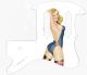 Pin Up Girl Rose & Ribbon WH