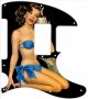 Pin Up Girl Shells Black - 8 Hole H Tele