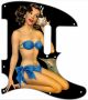 Pin Up Girl Shells Black - 8 Hole Tele