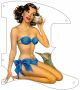 Pin Up Girl Shells White - Tele Esquire
