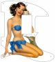 Pin Up Girl Shells White - 8 Hole H Tele