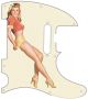 Pin Up Girl Short Shorts Aged White - American Elite Tele