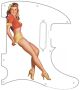 Pin Up Girl Short Shorts White - American Elite Tele