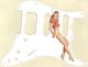 Pin Up Girl Short Shorts White - HSS Shawbucker Elite Strat