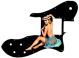 Pin Up Girl Straw Hat Black - '72 ReIssue Custom Tele
