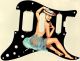 Pin Up Girl Straw Hat Black - HSS Shawbucker Elite Strat