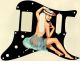 Pin Up Girl Straw Hat Black - SSH 11 Hole Strat