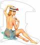 Pin Up Girl Straw Hat White - Tele Esquire