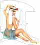 Pin Up Girl Straw Hat White - Tele Nashville