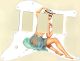 Pin Up Girl Straw Hat White - HHH 11 Hole Strat