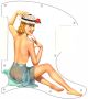Pin Up Girl Straw Hat White - Avril Lavigne Tele