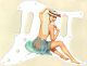 Pin Up Girl Straw Hat White - SSS 11 Hole Strat