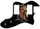 Pin Up Girl Sugar Skull Black - '72 ReIssue Thinline Tele