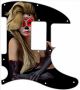 Pin Up Girl Sugar Skull Black - 8 Hole H Tele