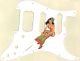 Pin Up Girl Tikki Skirt White - HSS Shawbucker Elite Strat