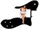 Pin Up Girl White Dress Black - '72 ReIssue Custom Tele