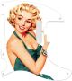 Pin Up Girl Green Dress White - American Elite Tele