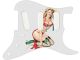 Pin Up Girl Red Knealing BK