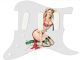 Pin Up Girl Red Knealing BK